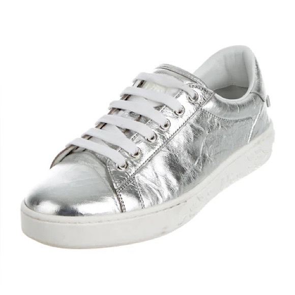 Dior Move silver metallic leather sneakers - Picture 1 of 11